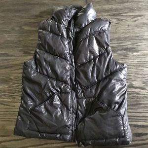 Old Navy Pleather Look Puffer Vest